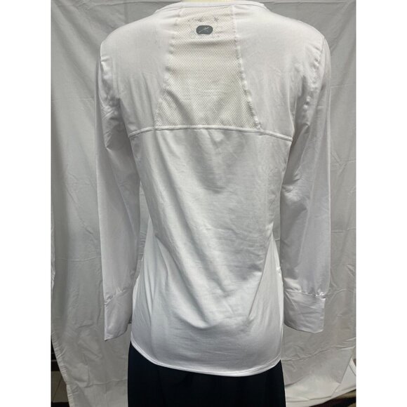 Terramar Hottotties Womens White Performance Top L Long‎ Sleeve with Thumb Hole - Picture 2 of 9